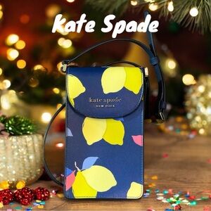Kate Spade Lemon Zest Phone Crossbody Purse NWOT Approx 7”x 4” No Callouts!